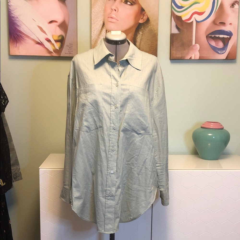 Cleo Pale green long sleeve top